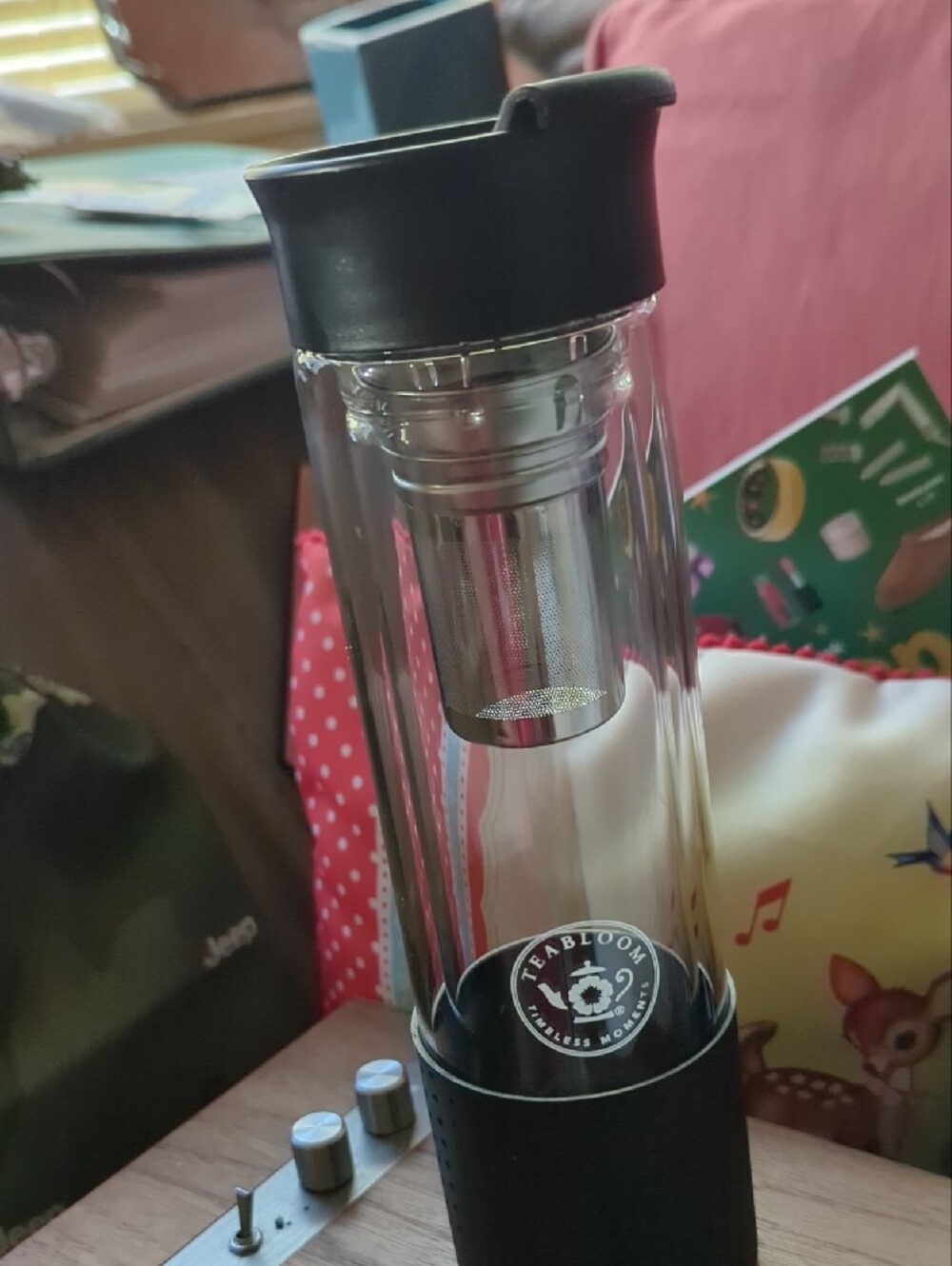 bloom Trailblazer Travel Tumbler - Black with Geometric Accent